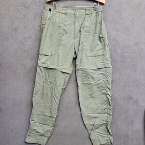 World Wide Sportsman Pants Mens Size 32 Green Convertible Cargo‎ Nylon Fishing